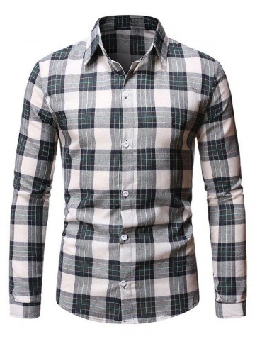 Casual Plaid Pattern Long Sleeve Shirt