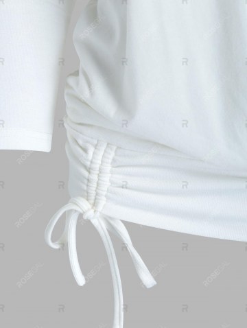 Lace Insert Faux Twinset Blouson T-shirt