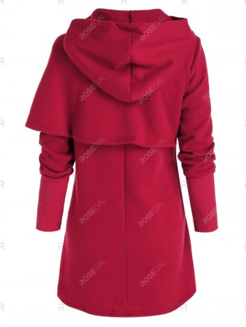 Overlap Tunic Hoodie