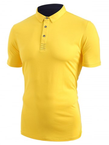 Short Sleeve Half Button T-shirt