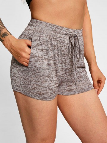 Space Dye Print Drawstring Mini Shorts