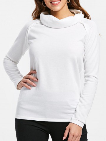Stylish Long Sleeve Turtleneck Solid Color Women's Sweatshirt